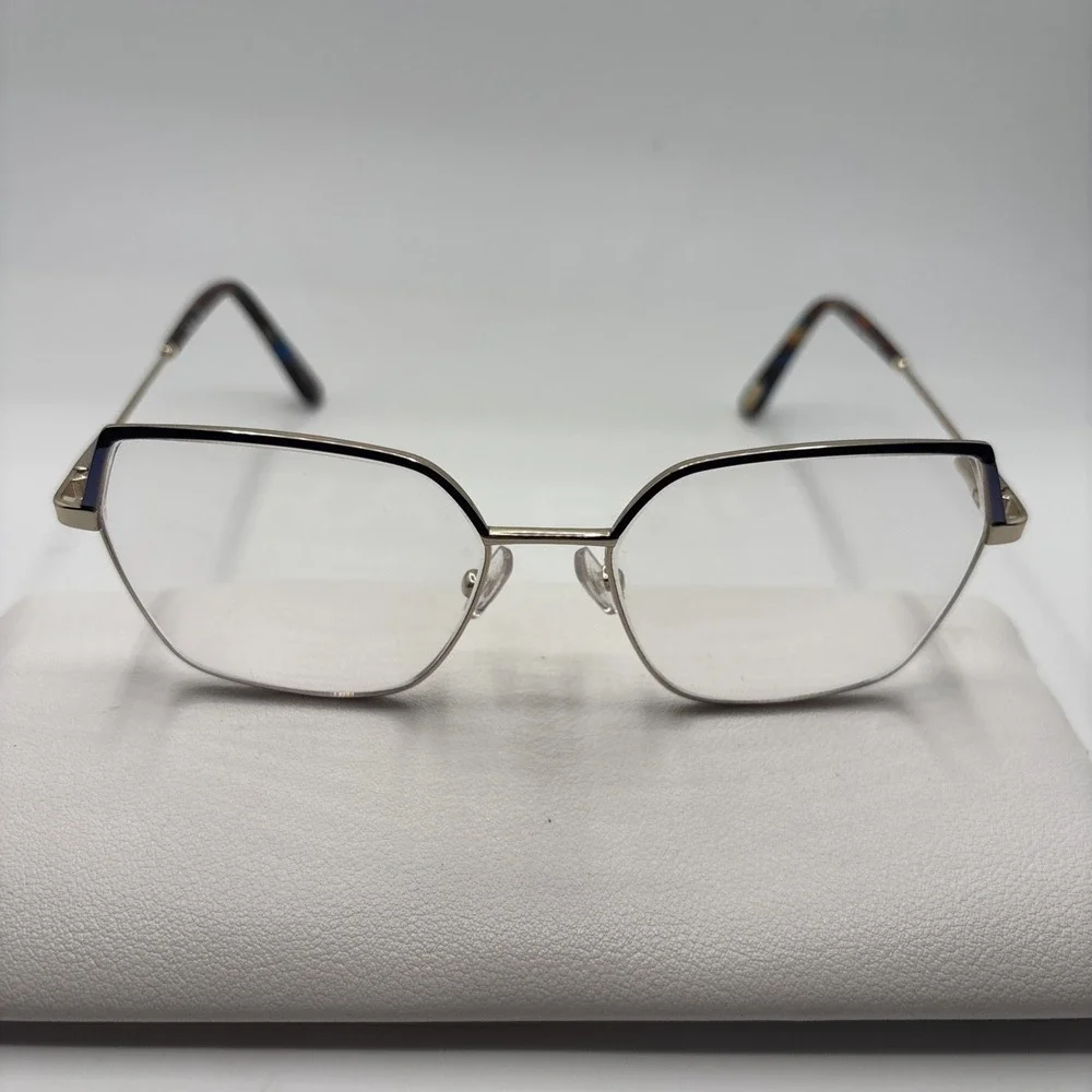 Mia Rae Eyewear Navy & Gold IVY Eyeglasses 52/16/140mm Frame #C278